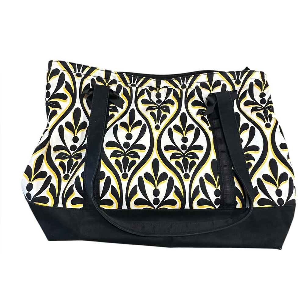 Talbots Black, White and Yellow Handbag Purse